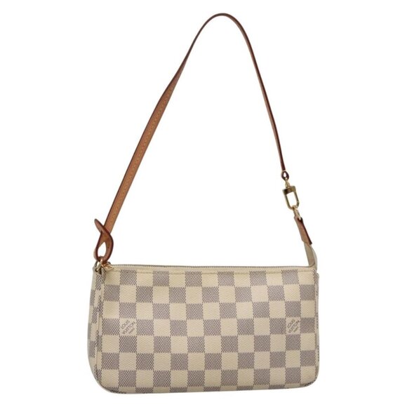 LOUIS VUITTON Damier Azur Pochette Accessoires Pouch LV Auth - Picture 1 of 16